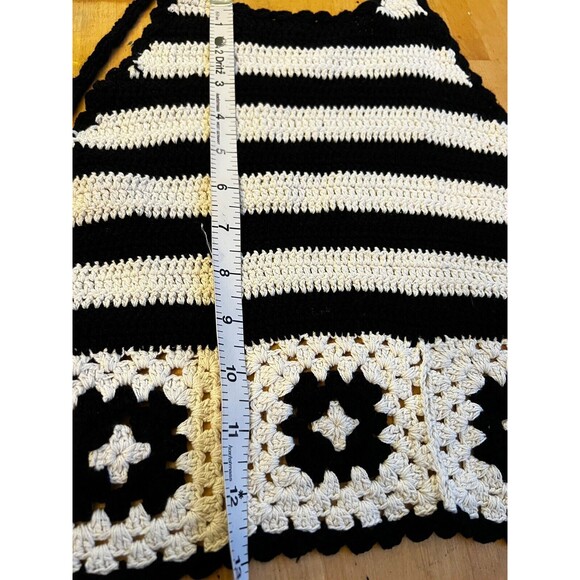 Forever 21 Womens Medium Crocheted Granny Square Halter Top Tie Neck Cropped - Picture 3 of 7